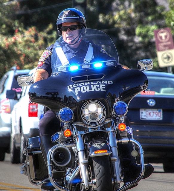 Officer on a Police Motorcycle